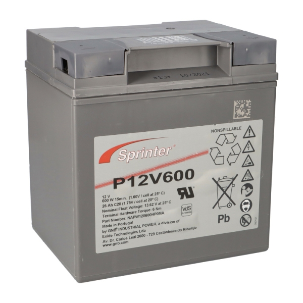 Exide Sprinter P12V600 12V 24Ah Blei-AGM Akku